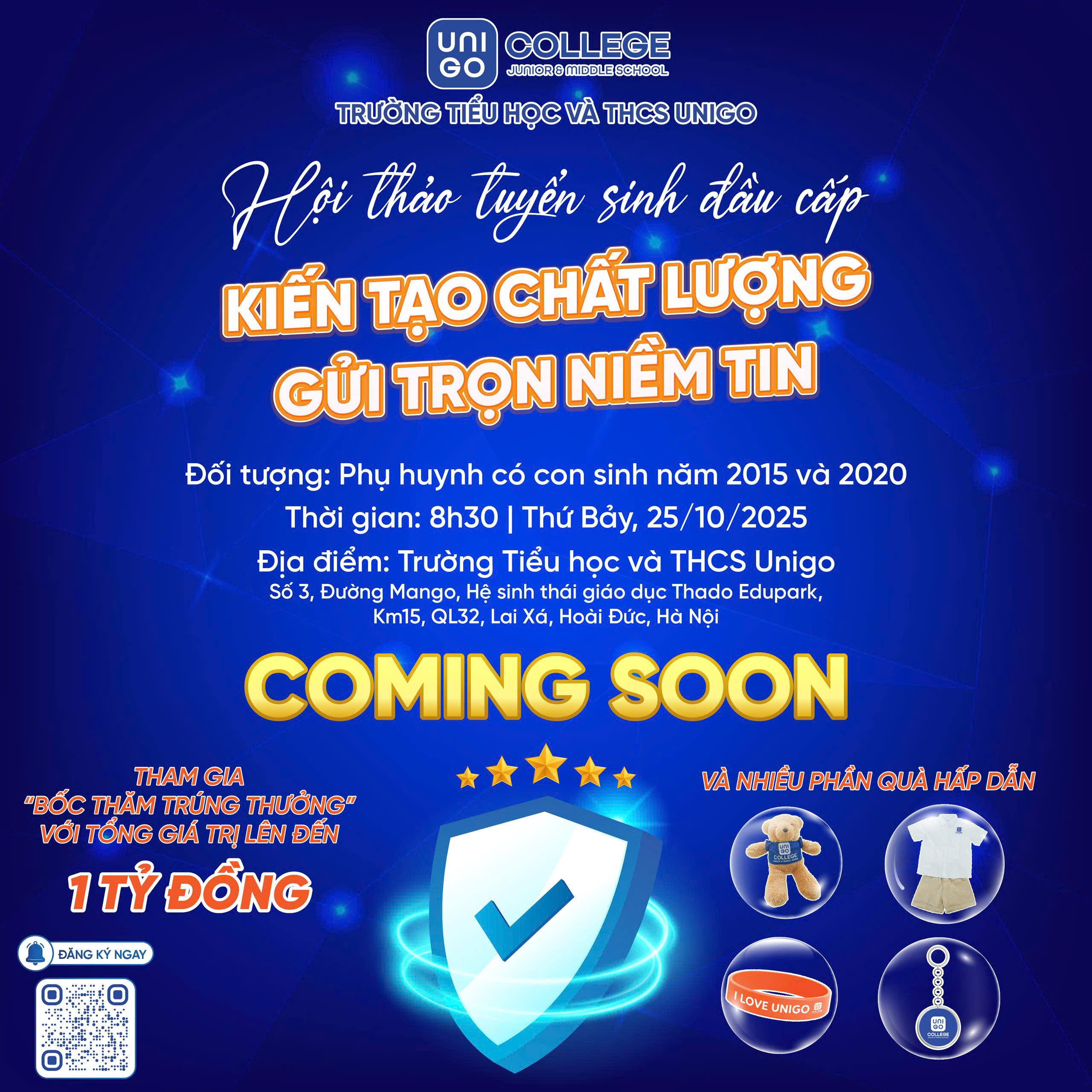 HỘI THẢO TUYỂN SINH ĐẦU CẤP – BỐC THĂM TRÚNG THƯỞNG 1 TỶ ĐỒNG VÀ KHÁM PHÁ GIẢI PHÁP GIÁO DỤC CHUẨN QUỐC TẾ CHO CON